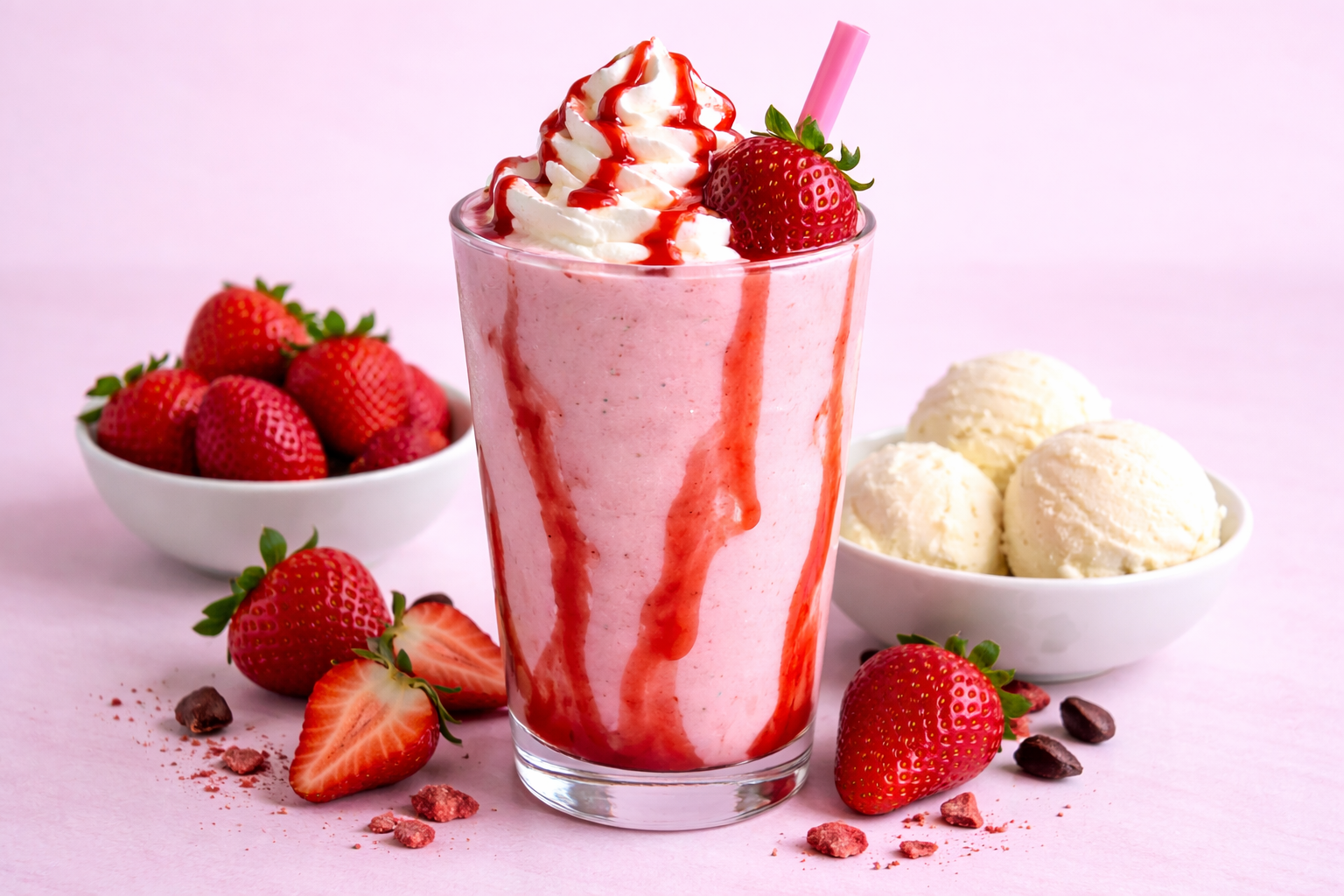 Strawberry Vanilla Crush Mocha shake